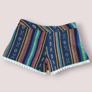 Judith March Embroidered Shorts